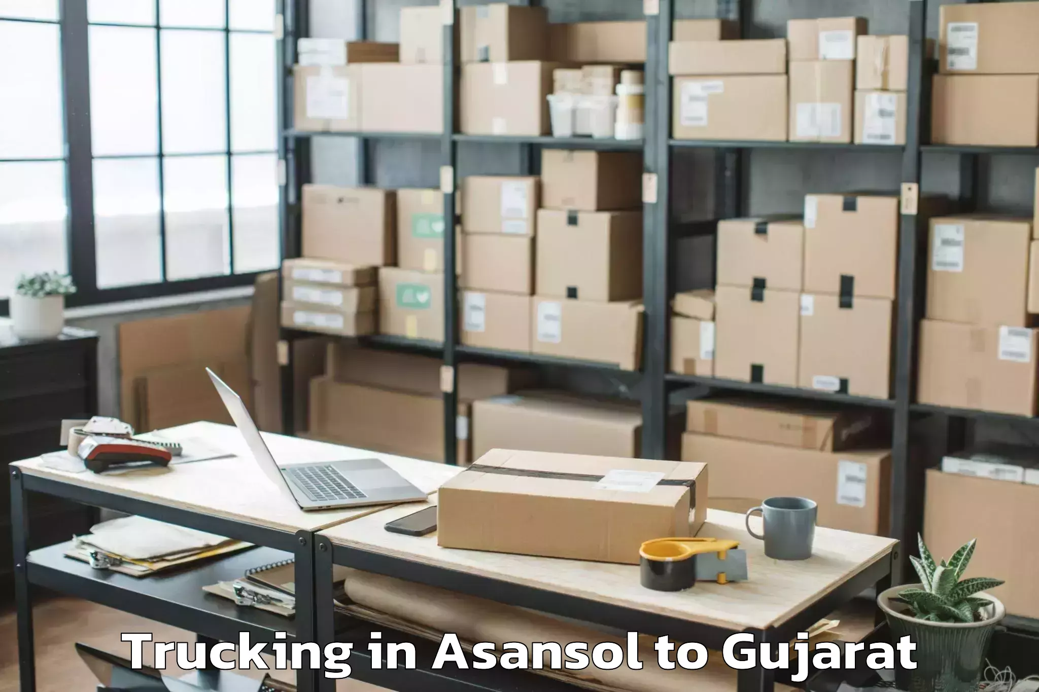 Easy Asansol to Jhagadia Trucking Booking